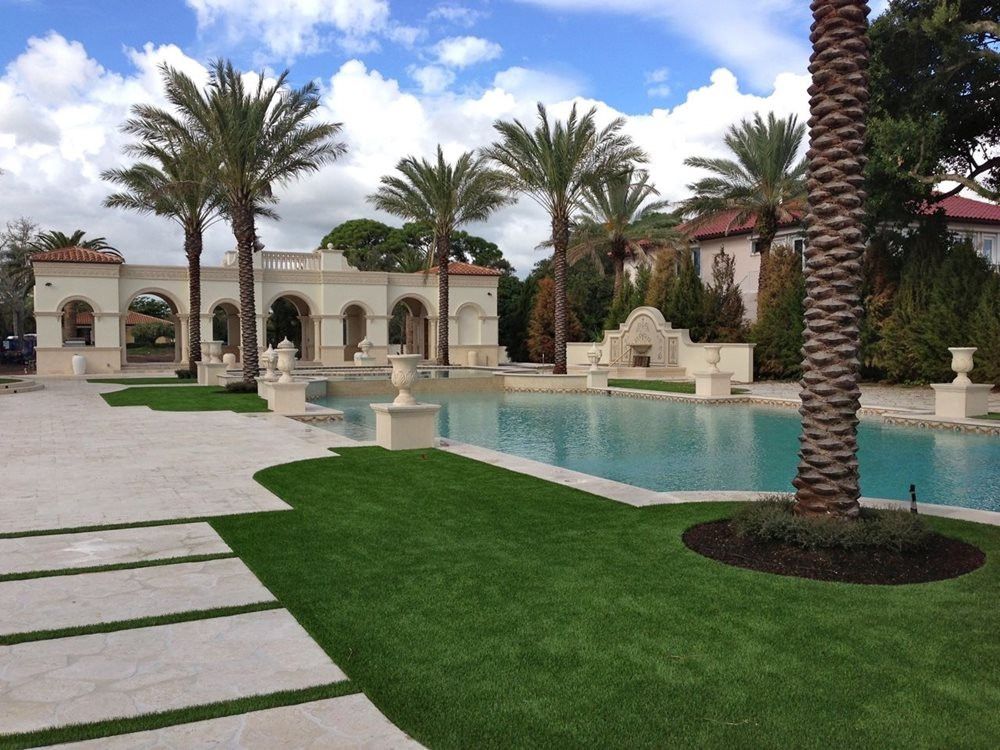 Naperville artificial grass landscaping for resorts and event spaces