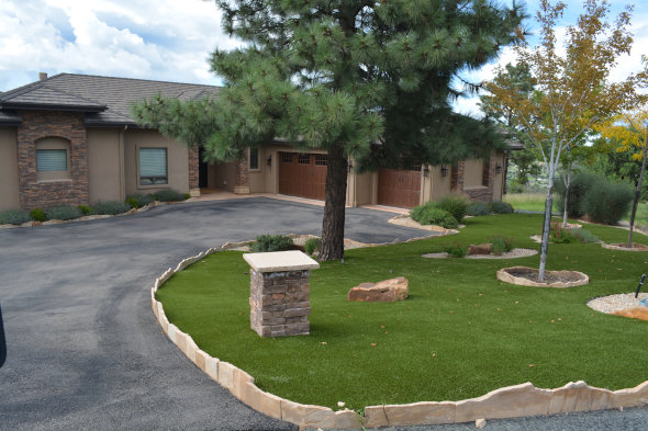 Naperville artificial grass landscaping