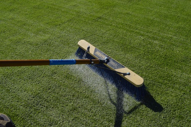 Naperville artificial turf installation - infill