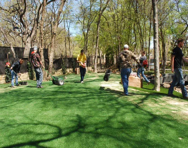 Naperville artificial grass installation - base layer
